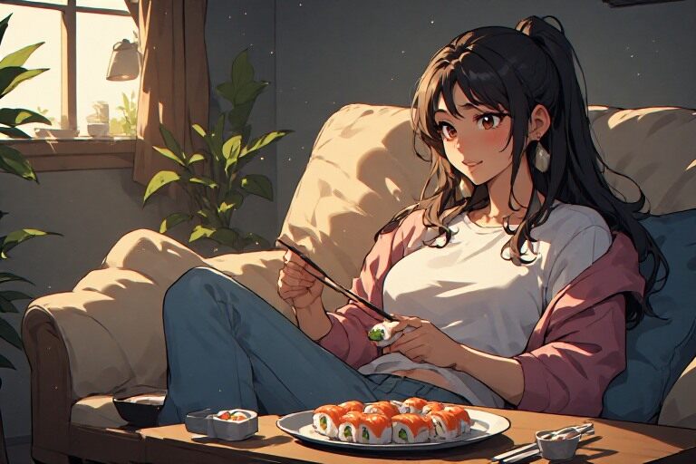 Hello Sushi with Yo and her cute Dog sushi(1)