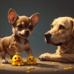 Tiny Puppy in Chick Shoes Gets a Funny Labrador Surprise duckychihuahua