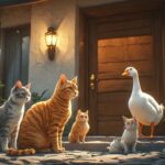 Cats Ring the Doorbell and Get a Goose Surprise goosesurprise(1)